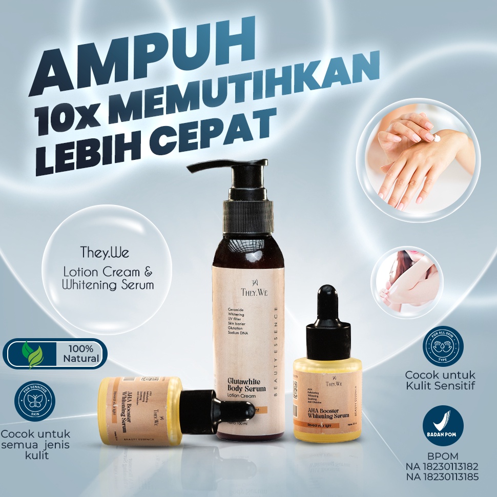 TheyWe Body Lotion  AHA Serum Booster Pemutih Badan Kulit Whitening Hand Body Lotion Lation HB Hanbo