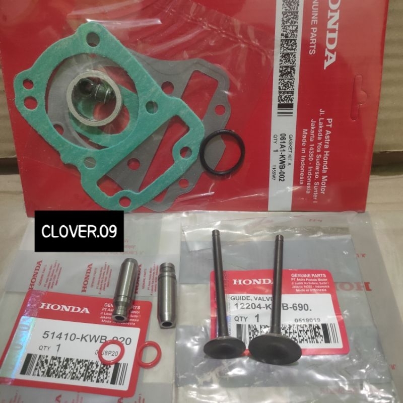 Paket Klep Set + Bosh Botol Klep + Topset Dan Seal Klep KWB Honda Revo Abs 110 Blade Old 110 Revo Fi