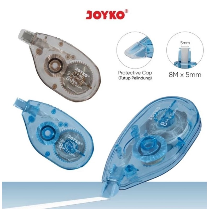 

PROMO BESAR JOYKO JAPANESE CORRECTION TAPE 8M PENGHAPUS TIPE EX KERTAS CT 572