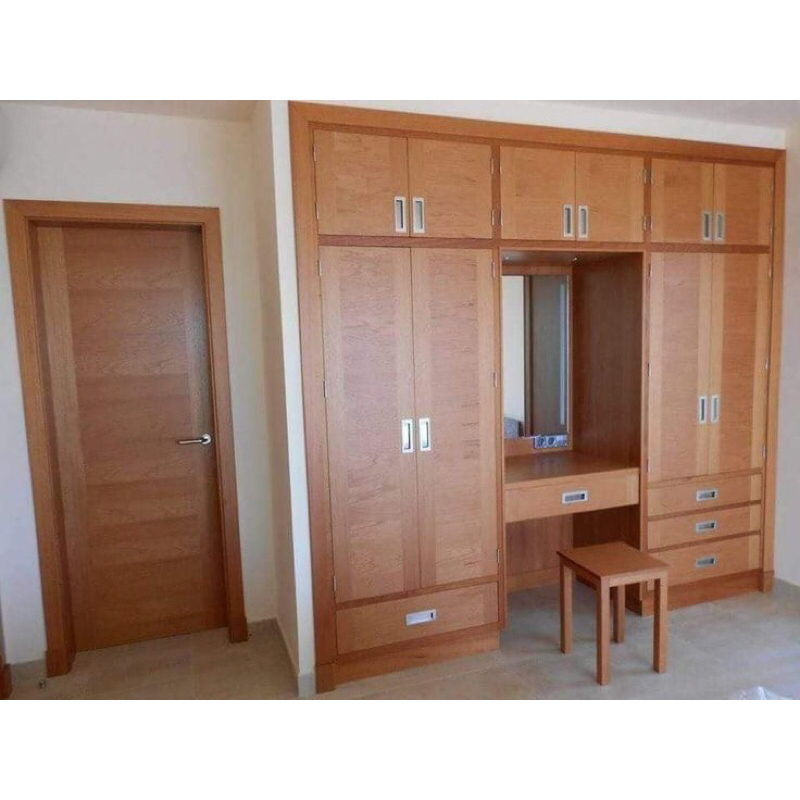 Lemari Pakaian Kayu Jati Minimalis Tumpuk