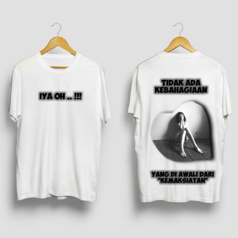 KAOS DISTRO GAMBAR HITAM PUTIH KEREN