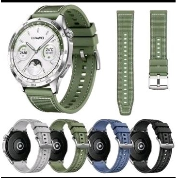 Strap / Tali jam Silicone Nylon Woven Braid 22mm Huawei Watch GT Series 46 / Watch Buds / Ultimate O