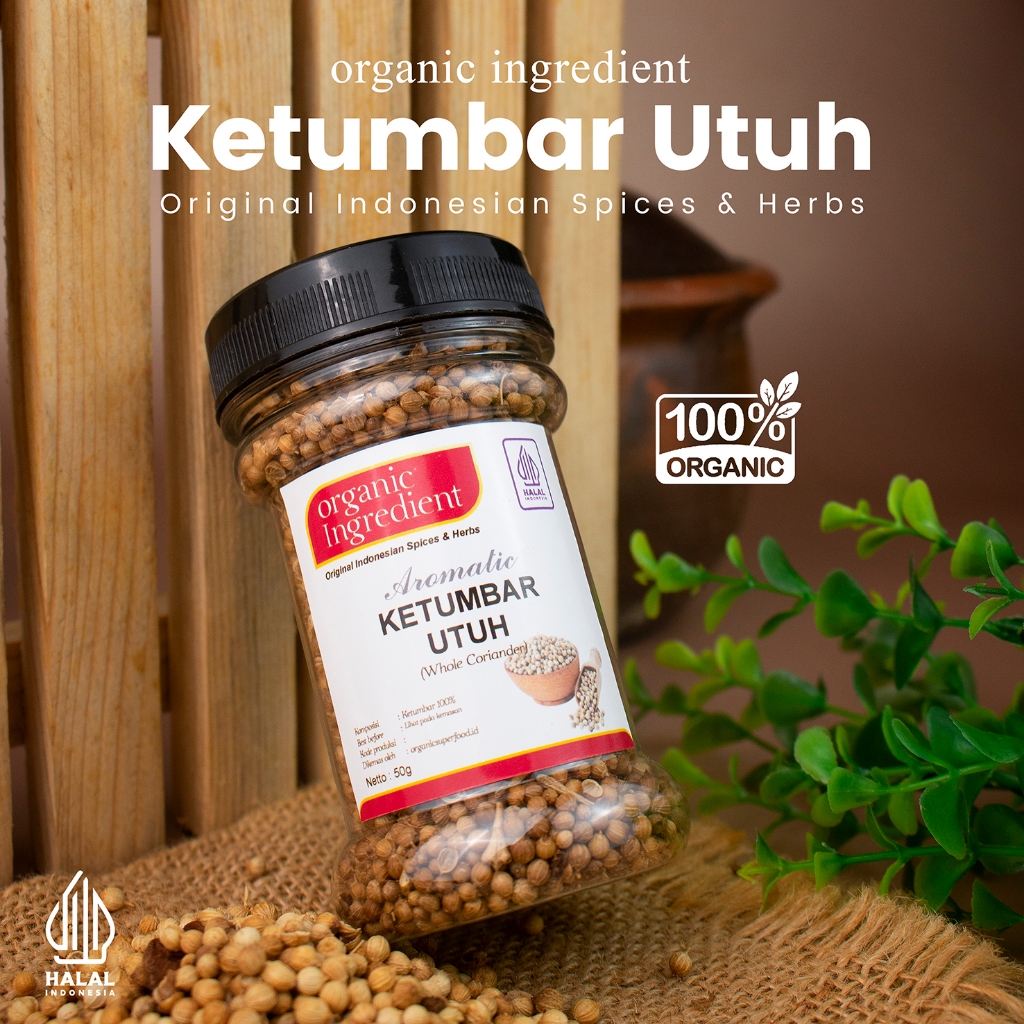 

Organic Ingredient Ketumbar Utuh Original Rempah Indonesia Bumbu Dapur