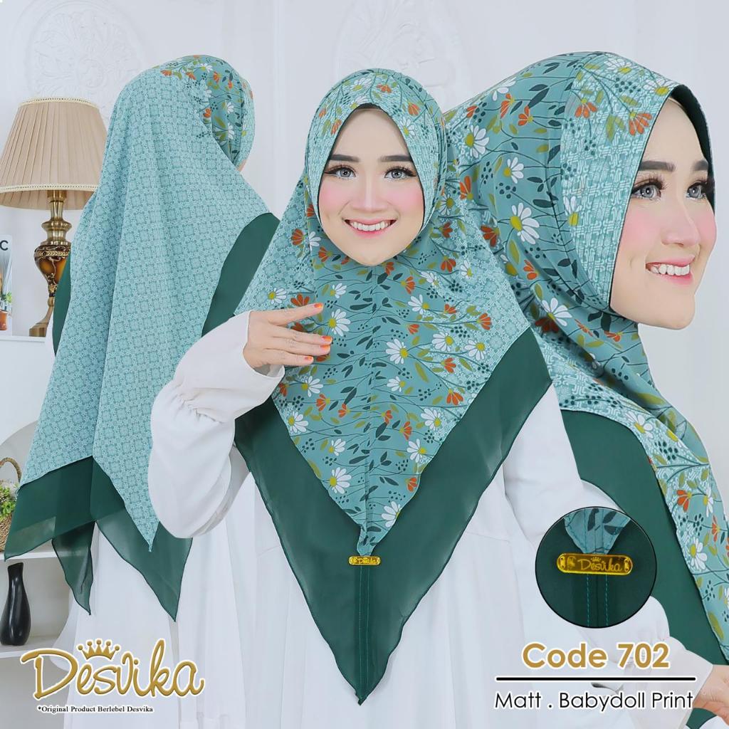 DESVIKA 702 KHIMAR CERUTY MOTIF DESVIKA ORIGINAL DESVIKA