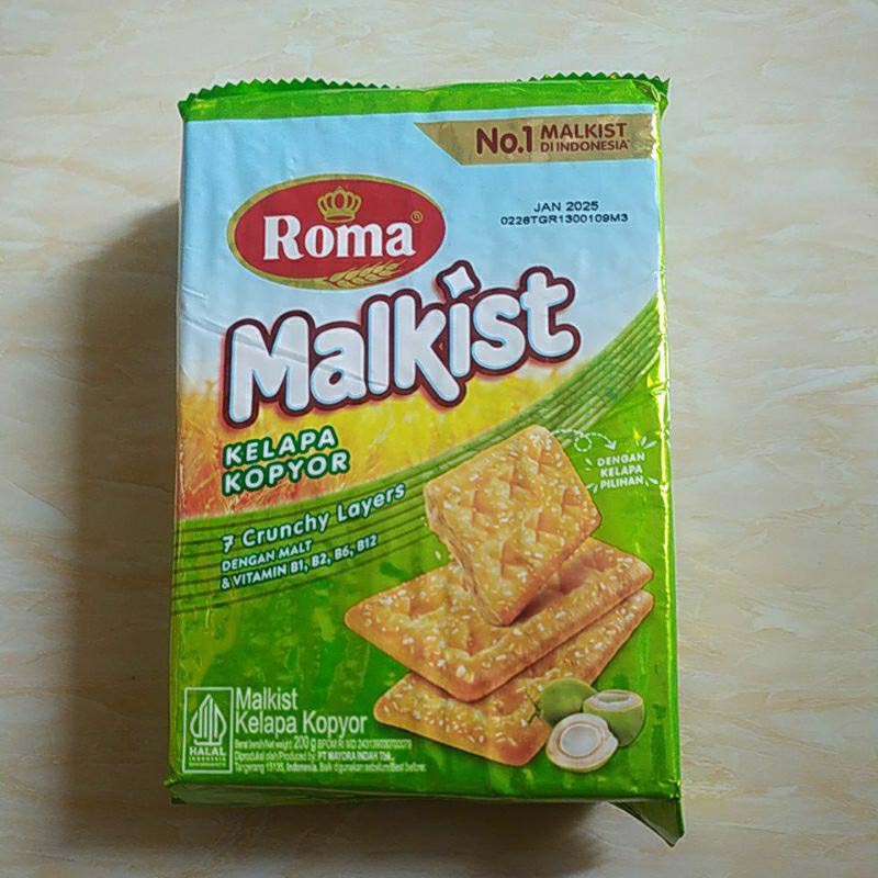 

Roma Malkist kelapa kopyor 200g, biskuit kelapa