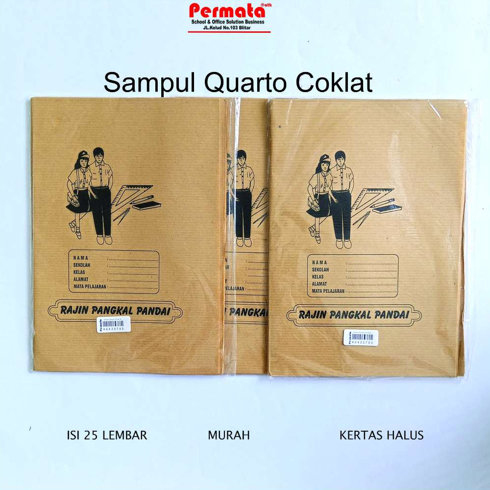 

Sampul Buku Warna Coklat Kwarto Motif Anak Sekolah Isi 25 /50 Lembar Murah