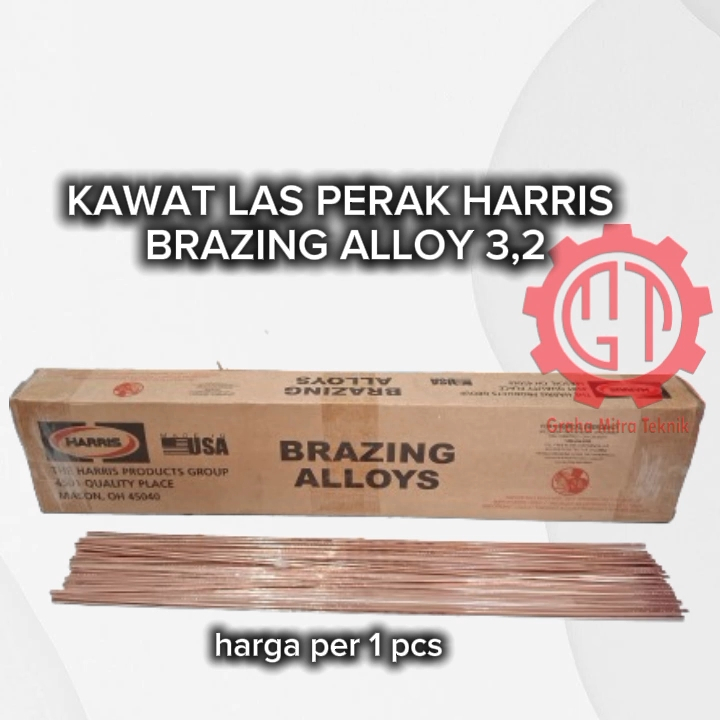 Kawat Las Brazing Alloys Harris/Kawat Las Tembaga Perak 3.2 mm