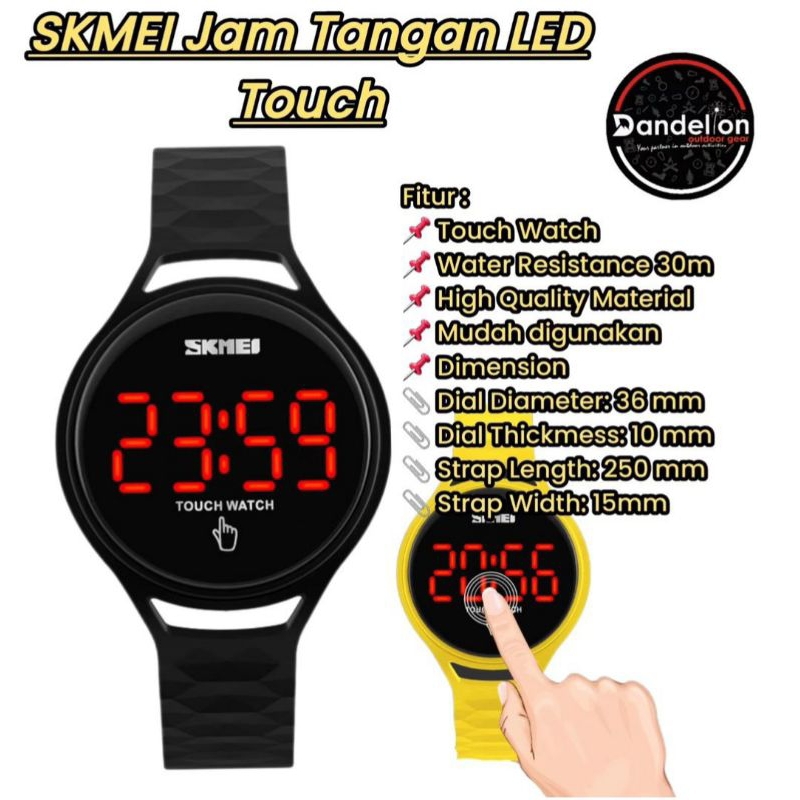 Jam tangan touch screen skmei blue