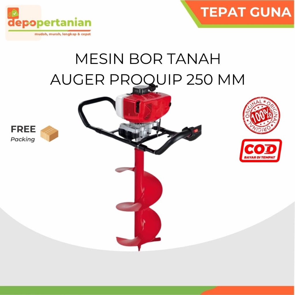 Depo Pertanian - Mesin Bor Tanah 25 cm Proquip Auger 58