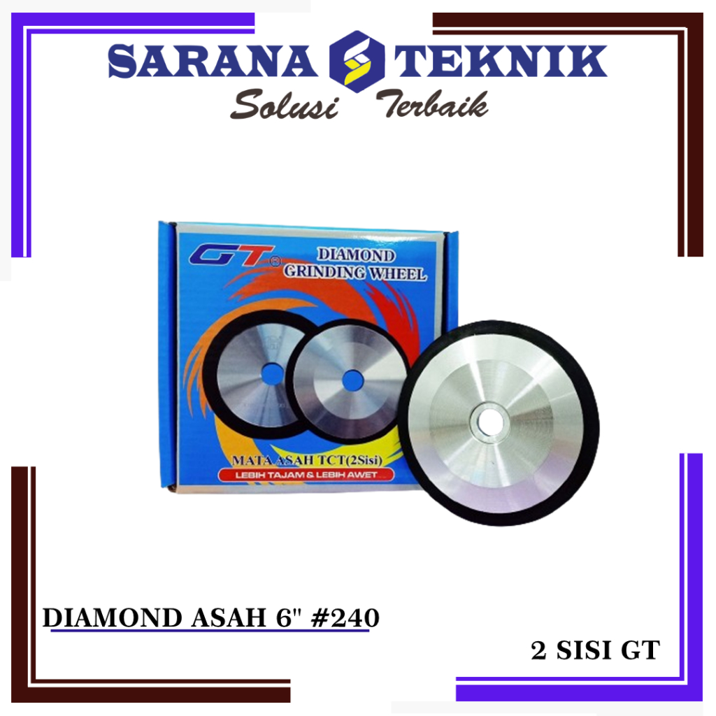 MATA ASAH / DIAMOND ASAH WHEEL 2 SISI 5" #240 GT 6''#240 GT