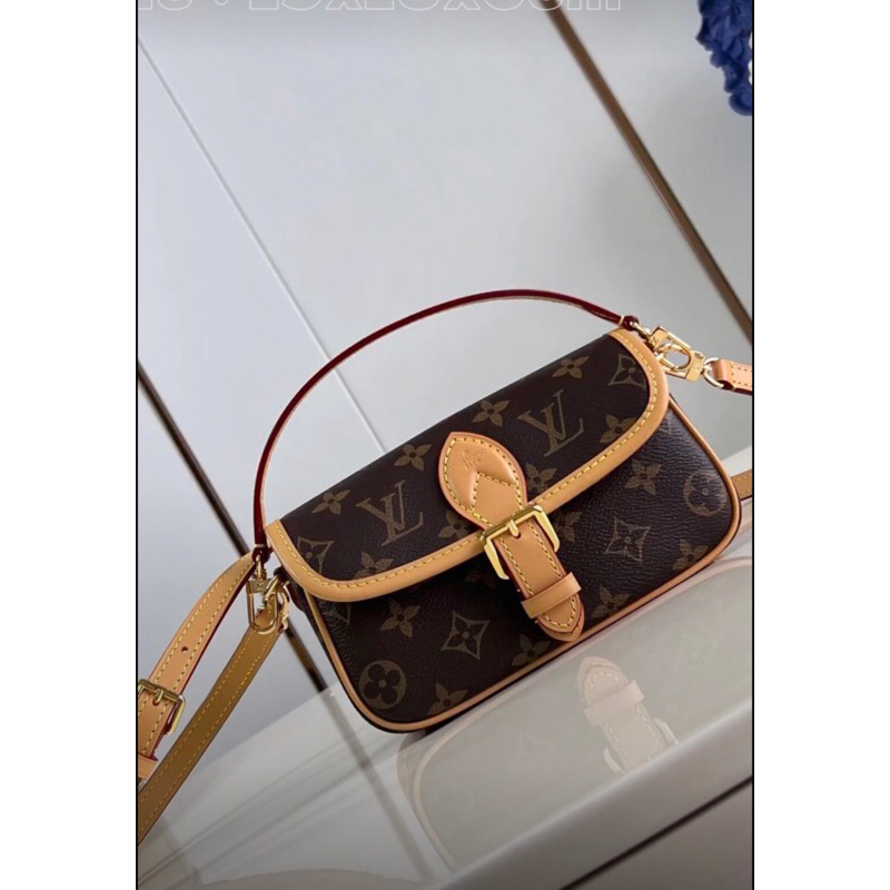 [VVIP QUALITY] Tas Wanita Lv Diane Nano Bag Monogram Canvas