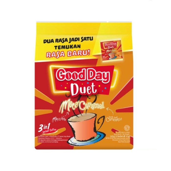 

good day instant 3 in 1 duet mocca caramel 5x22gr