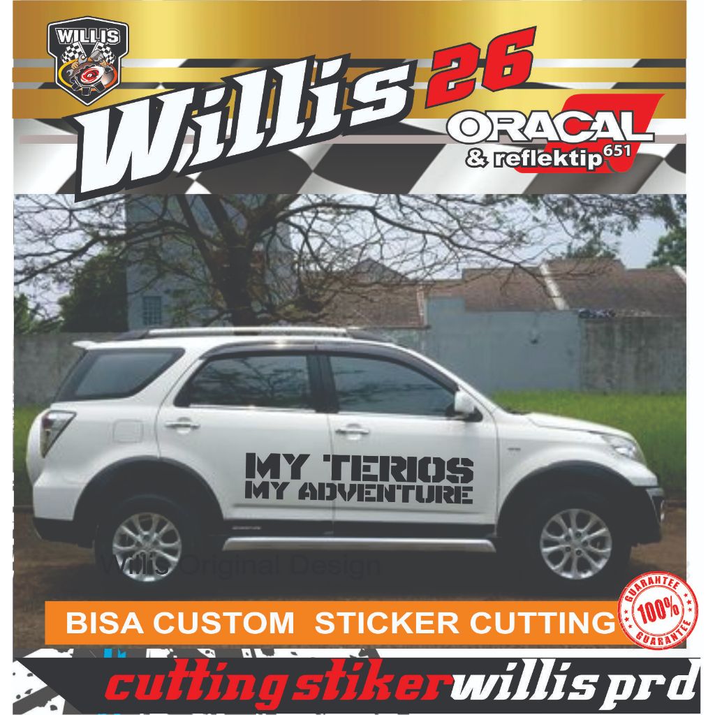 STICKER MOBIL TERIOS  STIKER MY TERIOS MAY ADVENTURE STIKER CUTTING