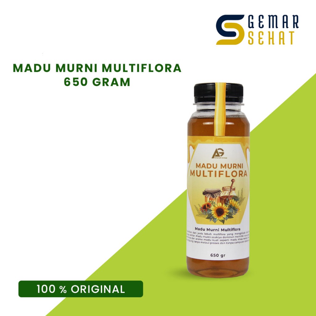 

Madu Murni Multiflora Pure Raw Honey 100% Asli 650gr