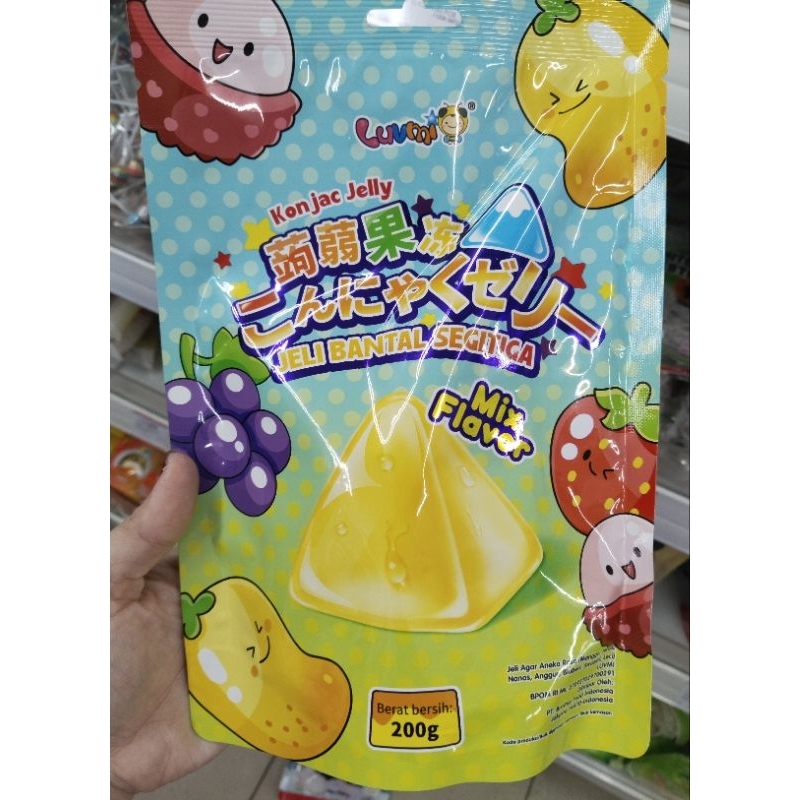 

KONJAC JELLY Lovmi mix Flavour 200gr - Konjac jeli bantal segitiga - Jelly rasa buah