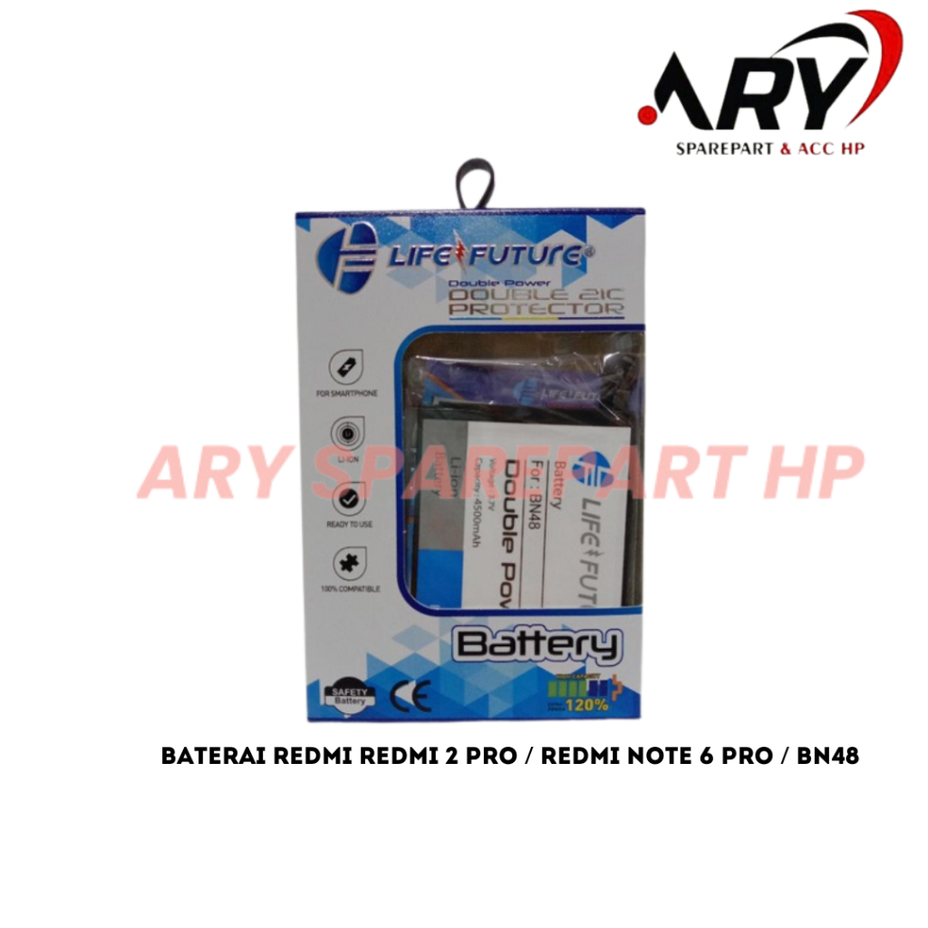 Baterai BN48 / Redmi Note 2 Pro / Note 6 Pro LIFE FUTURE
