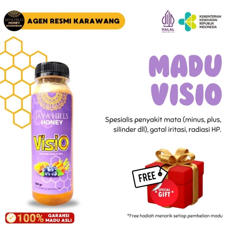 

Java Hills Honey Madu Visio Herbal 320gr Madu Alami 100% Mumtaz Java Herba Javahills Honey | Nutrisi Kesehatan Mata Minus Plus Silinder | Iritasi Mata Merah Bengkak | Mata Lelah Berair | Glukoma Katarak