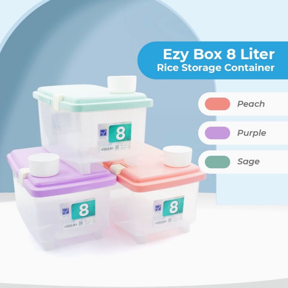 Box Container Plastik Ezy Cb 8 Liter Kontainer box murah Transparan Kotak Penyimpanan Barang Serbagu