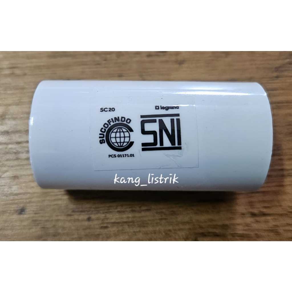 LEGRAND Sok Pipa Listrik Conduit 20MM / Sambungan Pipa Legrand 20mm