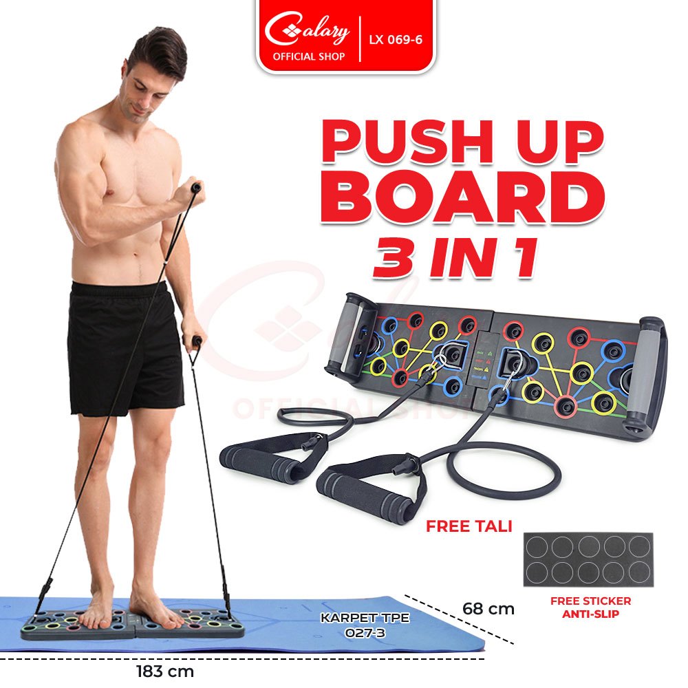 SPEEDS Alat Push Up Board Stand Bar Fitness Press Handles Portable 069-6