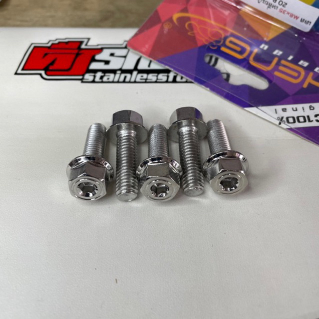 Baut probolt stainless m8 x 25 drat 12 2,5cm harga satuan baut braket kaliper honda step underbone n
