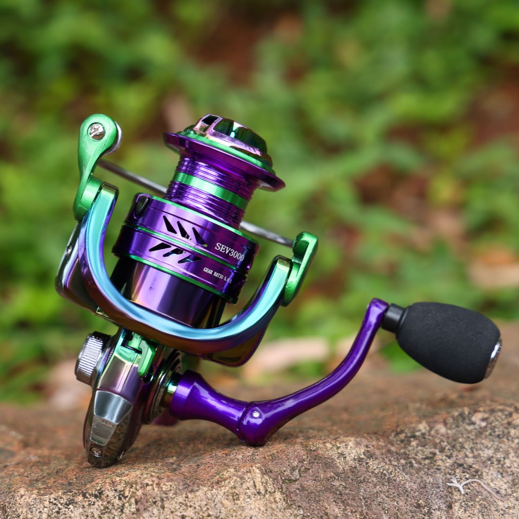 terbaru sougayilang power handle reel pancing full metal 1000-5000 5.2:1 max 10kg aluminium reel