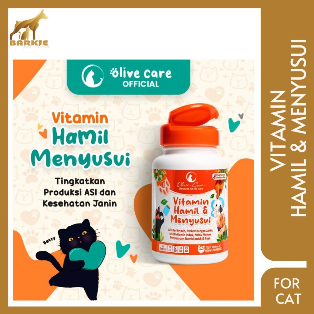 Vitamin kucing - Olive care vitamin hamil & menyusui untuk induk kucing