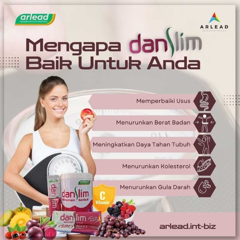 Danslim Minuman Pelangsing Kesehatan Fiber Arlead