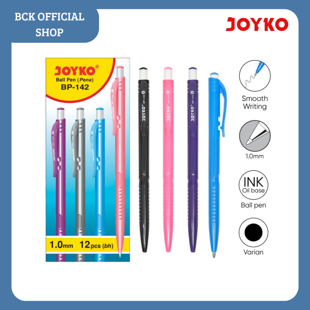 

Ball Pen Joyko BP-142 / Pulpen 1.0 mm - Black (PACK)