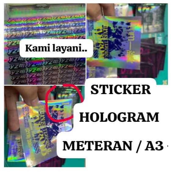 

Print stiker hologram vinyl chromo murah