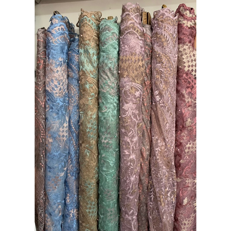 Kain Tile Two Tone | Brokat Tile | Tile Kondangan | Tile Wisuda | Kebaya Wisuda | Tile Grosir | Gros