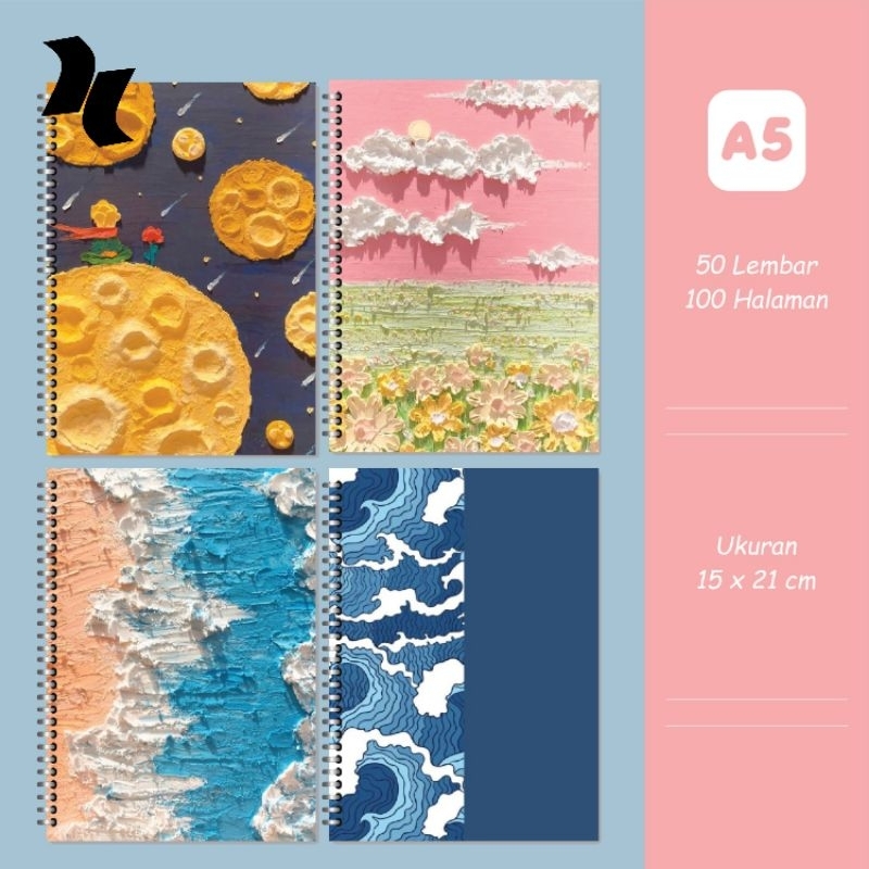 

[HNC] SKETCHBOOK A5 Buku Sketsa isi 100 Halaman Sketch book Aesthetic