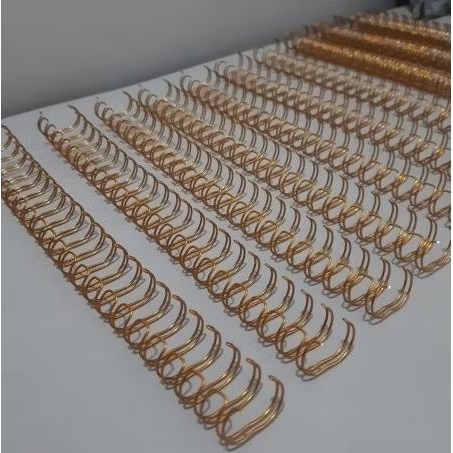 

Ring Jilid Kawat Nomor 5 Spiral 5/16 A4 35 lubang Emas Silver Pitch 3:1 8mm 45 lembar Golden Wire Binding Wire