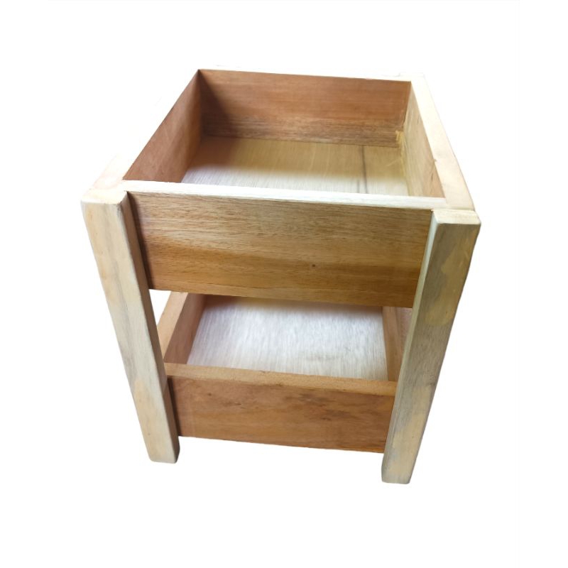 Rak dapur kayu 2 susun/rak bumbu/rak cabe/rak toples