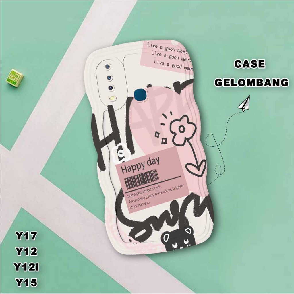 Softase Gelombang  Vivo Y17- Vivo Y12 - Vivo y12i - Vivo Y15  Casing Hp - Gelombang Vivo Y17- Vivo Y