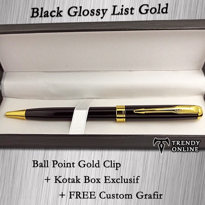 

Pulpen Stainless Model Parker Sonnet BLACK GLOSSY FREE Grafir Nama dan Box Exclusif KODE H4U5