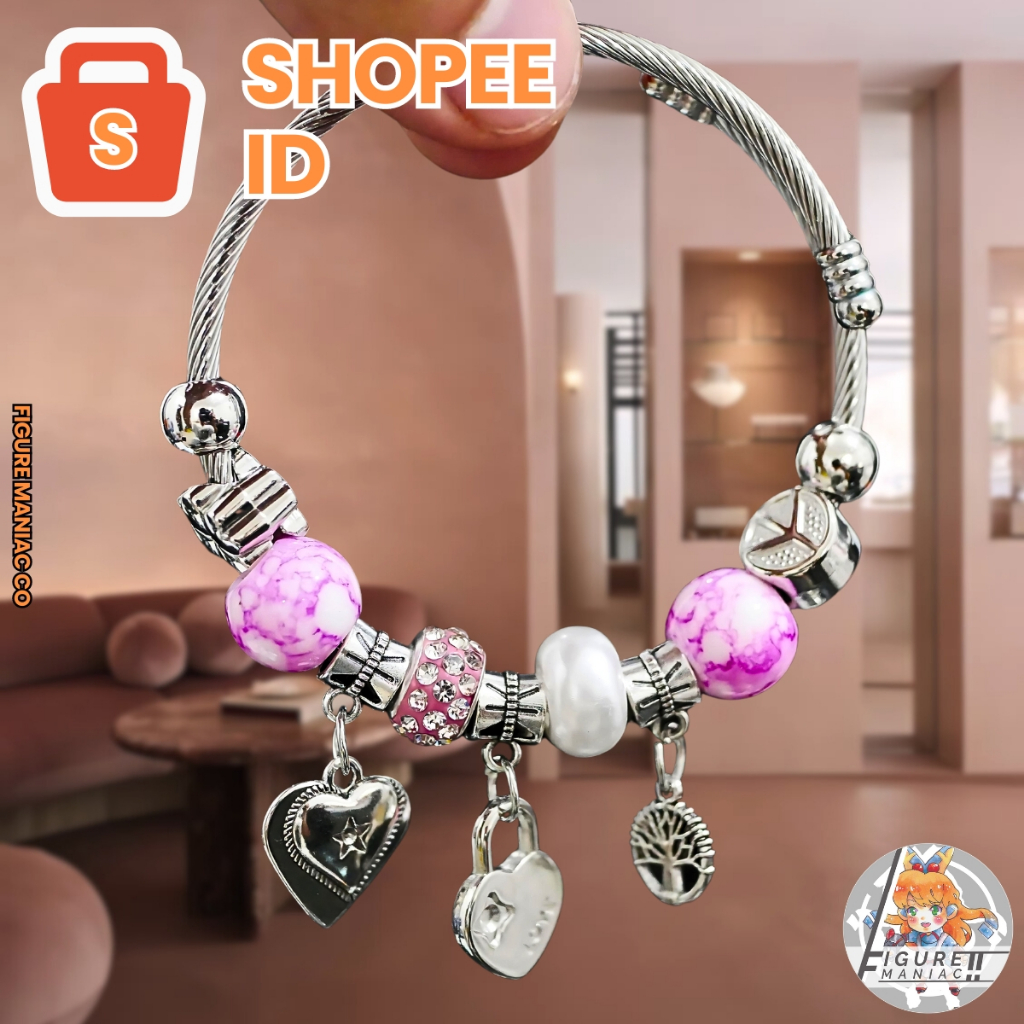 [FM] - Titanium Bracelet / Gelang Wanita Titanium Pandora Lookalike Premium Korean Style