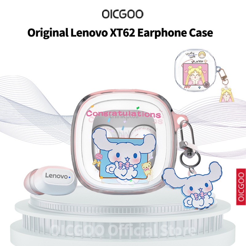 OICGOO Lenovo thinkplus XT62 Case Kuromi Cinnamoroll Protektif Shell Luar Transparen XT62 Casing