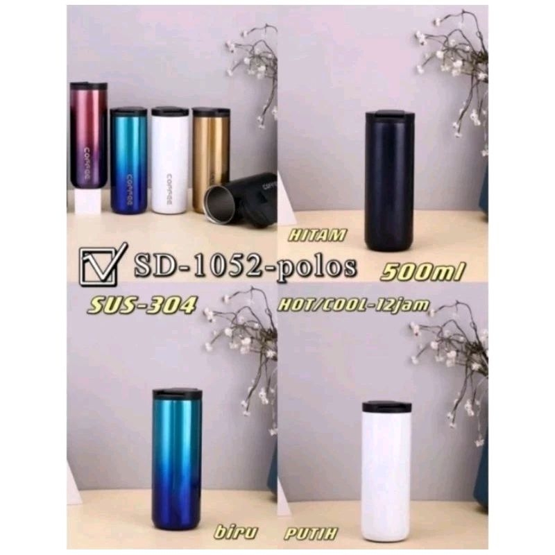 termos stanliess polos 500ml,termos polos coffee kode sd 1052,tumbler polos stanliess,termos coffee 