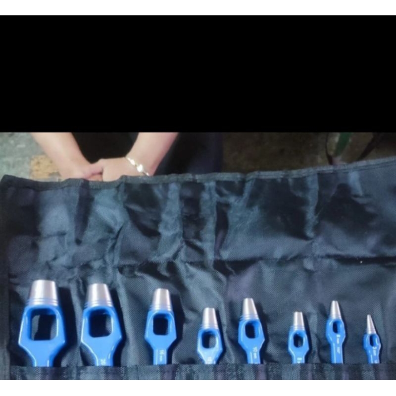 

alat plong pembolong gascket set 8 pcs Hunter Hollow Punch Germany