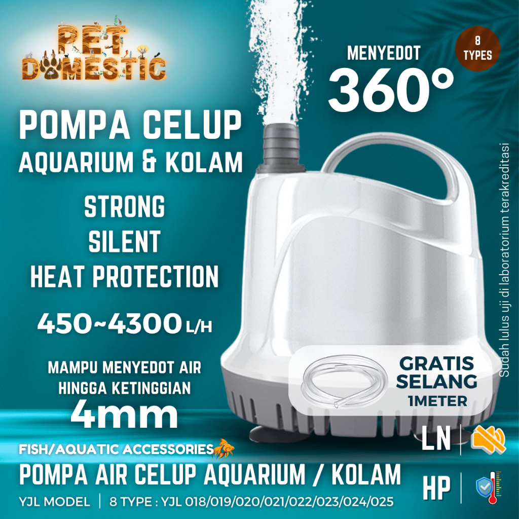Pompa Air Celup Kolam Aquascape Akuarium Water Submersible Low Watt Pump Mesin Filter Aquarium Mini