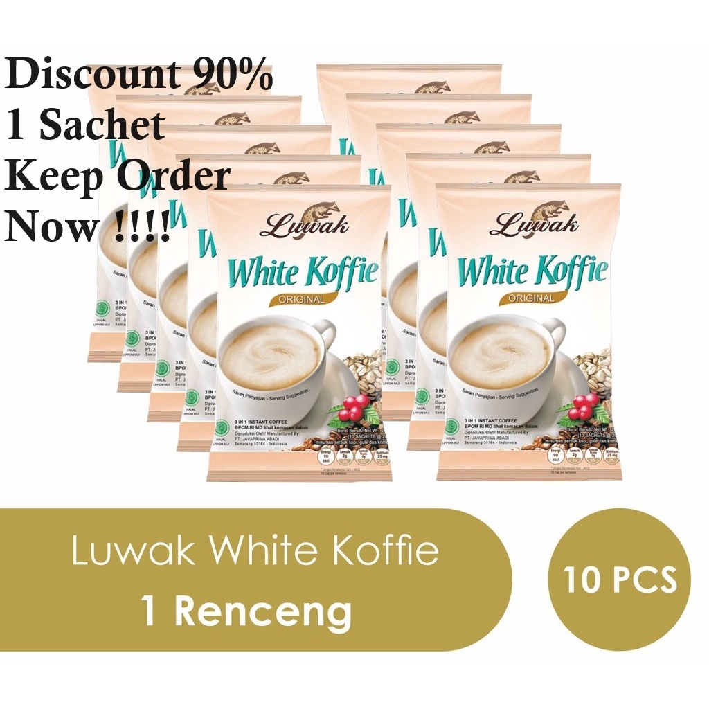 

Luwak White Coffee Rasa Original Kopi Instant [ 1 Sachet ] sisasesu