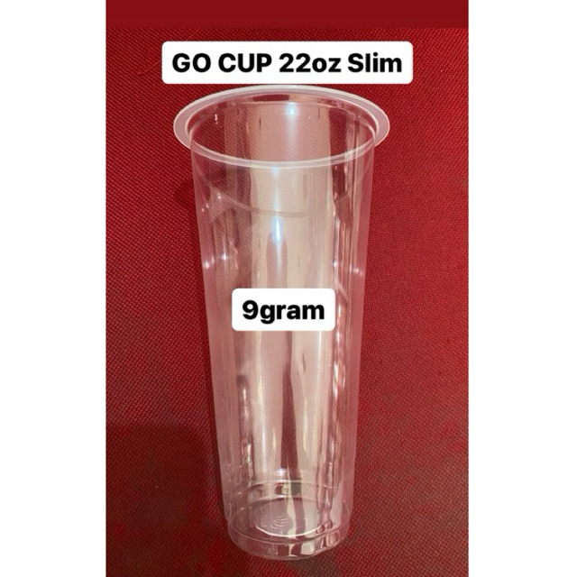 Gelas Cup 22oz Slim Go Cup 9gr 50pc EXPEDISI