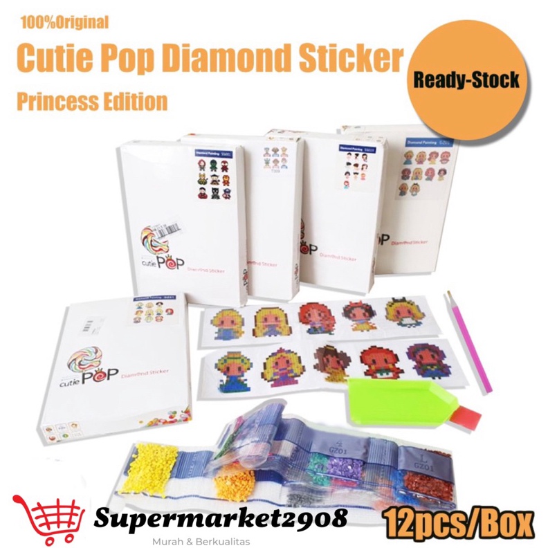 

NEW PROMO Mainan Anak Sticker DIY Diamond Cutie Pop Sticker Motif Princess Edukasi Painting Sticker Murah Sticker Korea