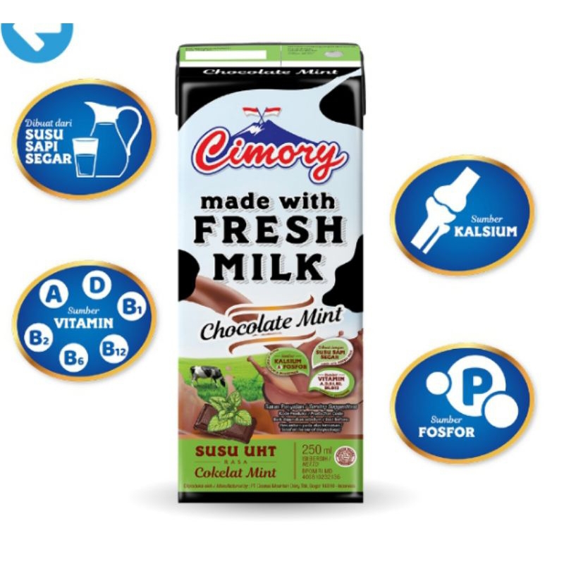 

Susu Cimory UHT Chocolate Mint 250 ml/ Coklat Mint BISA EKSPEDISI