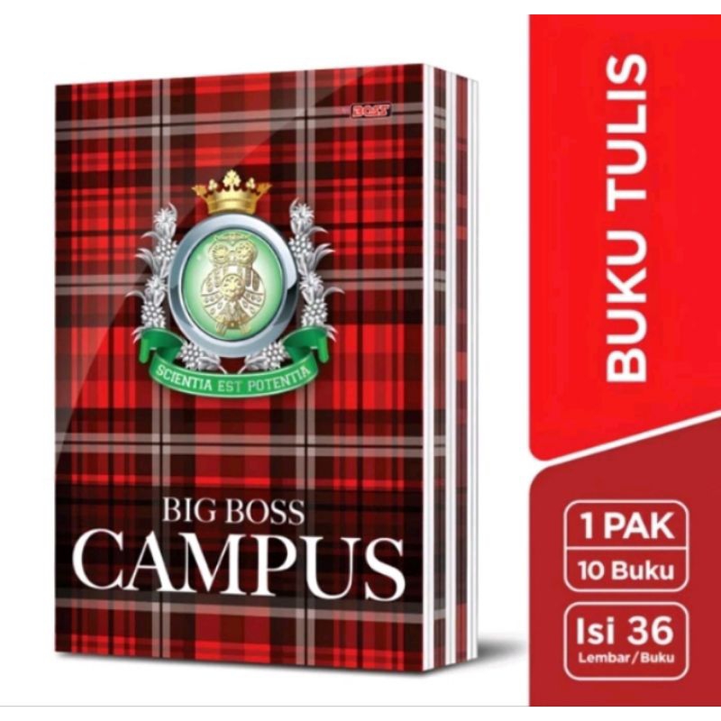 

BUKU TULIS CAMPUS BIG BOSS isi 36 lembar (1 pack 10 buku)