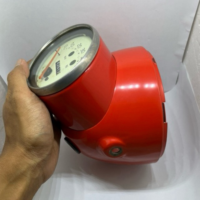 Batok Lampu Depan Yamaha YL 106 Original Merah NOS Set Speedometer Japan Warna Putih