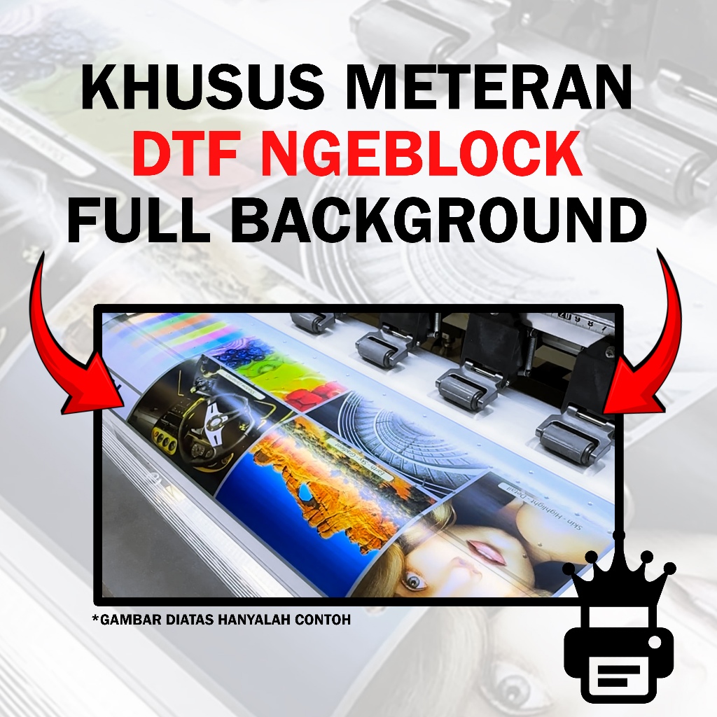 Pesanan Khusus DTF Full Block Meteran