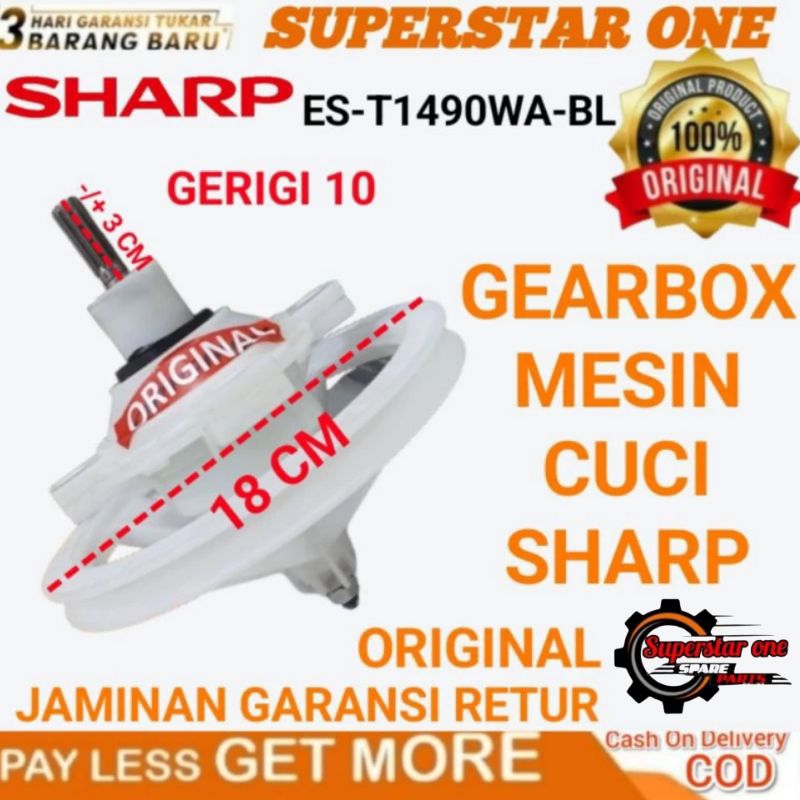 Gearbox Mesin Cuci Sharp Gigi 10 ES-T1490WA-BL/ES-T 1290/ES-T 1090(DOLPHIN)