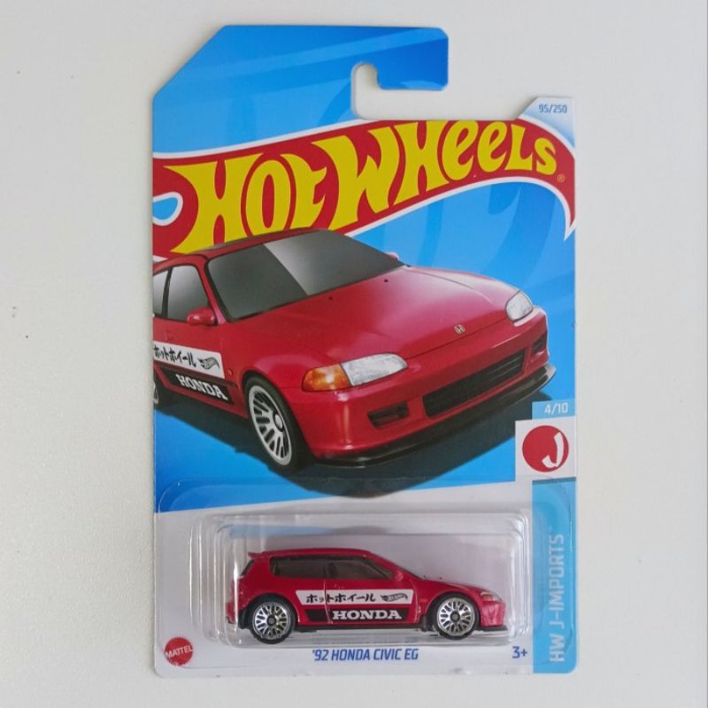Hot Wheels 92 Honda Civic EG Estilo RED ( JAPAN CARD )